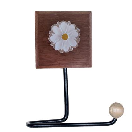 Imagem de Kit Banheiro 3 Peças Toalheiro Cabideiro Porta Papel Papel Com Flores Coloridas