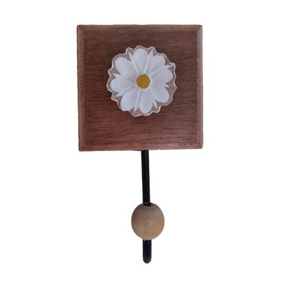 Imagem de Kit Banheiro 3 Peças Toalheiro Cabideiro Porta Papel Papel Com Flores Coloridas