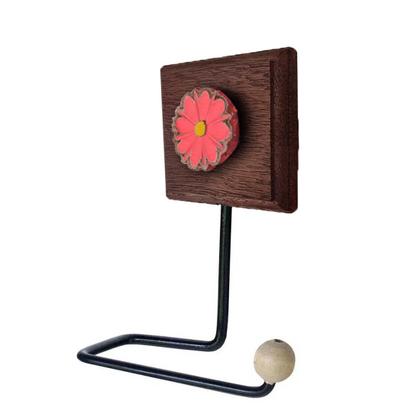 Imagem de Kit Banheiro 3 Peças Toalheiro Cabideiro Porta Papel Papel Com Flores Coloridas