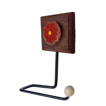 Imagem de Kit Banheiro 3 Peças Toalheiro Cabideiro Porta Papel Papel Com Flores Coloridas