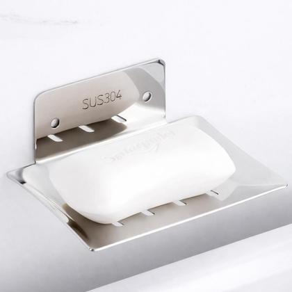 Imagem de Kit Banheiro Acessórios Suporte Inox Autoadesivo Com 5 Peças
