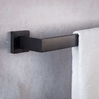 Imagem de Kit Banheiro Aço Inox Premium Preto Fosco 4 Peças