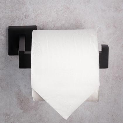 Imagem de Kit Banheiro Aço Inox Premium Preto Fosco 4 Peças