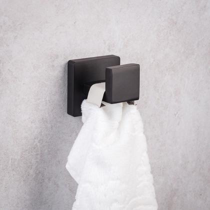 Imagem de Kit Banheiro Aço Inox Premium Preto Fosco 4 Peças