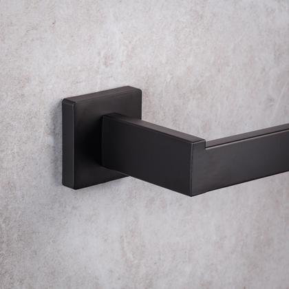 Imagem de Kit Banheiro Aço Inox Premium Preto Fosco 4 Peças