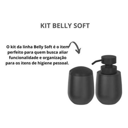 Imagem de Kit Banheiro Belly Soft Dispenser Pump Sabonete Algodão Ou