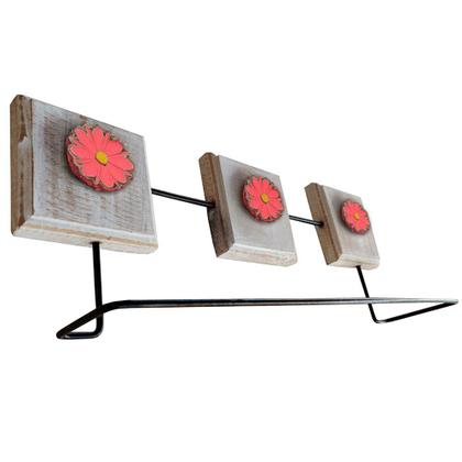 Imagem de Kit Banheiro Com 2 Toalheiros duplos + Porta Papel Higiênico + Toalheiro Rustico Artesanal