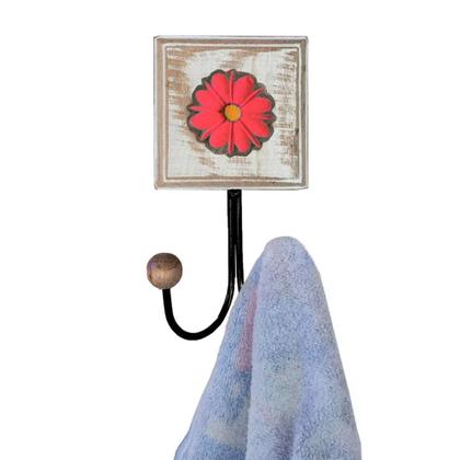 Imagem de Kit Banheiro Com 2 Toalheiros duplos + Porta Papel Higiênico + Toalheiro Rustico Artesanal