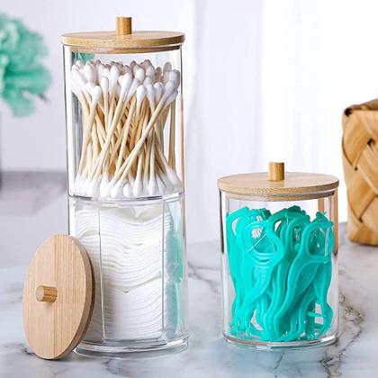 Imagem de Kit Banheiro Completo com Bandeja Bambu e Dispenser Elegante