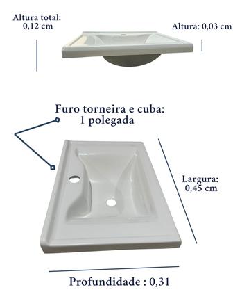 Imagem de Kit Banheiro Completo Pamela Balcão Cuba e Espelho - Várias Cores - JM Casa dos Móveis