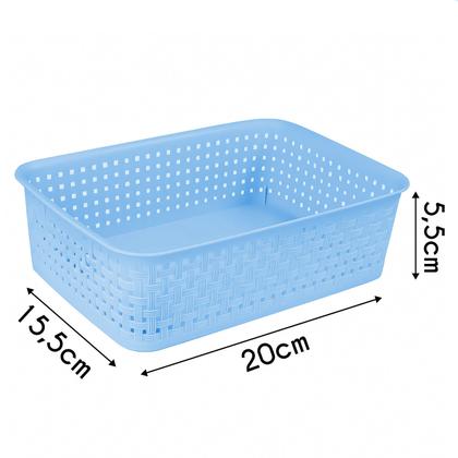 Imagem de Kit Banheiro Infantil Menino 3 em 1 Azul Linha Mãe e Bebê Com Cesto e Dispenser Sabonete