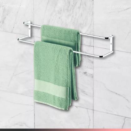 Imagem de Kit banheiro lavabo 03 peças Future porta toalha duplo 60cm,toalheiro rosto 30 cm e papeleira