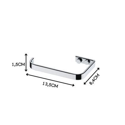 Imagem de Kit banheiro lavabo 03 peças Future porta toalha duplo 60cm,toalheiro rosto 30 cm e papeleira