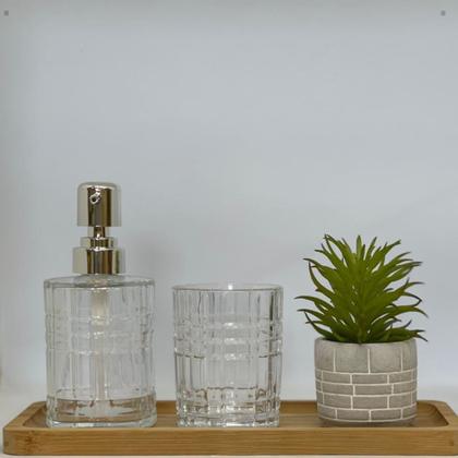 Imagem de Kit Banheiro Lavabo 2 Peças Porta sabonete e escova de dente