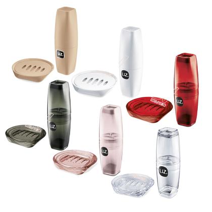 Imagem de Kit Banheiro Lavabo Conjunto Porta Escova Com Tampa E Saboneteira