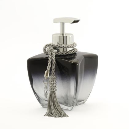 Imagem de Kit Banheiro Lavabo Vidros Luxo C/ Bandeja Vasinho e Enfeite