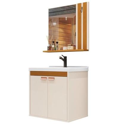 Imagem de Kit Banheiro Palas Balcão Cuba e Espelho - Várias Cores  - JM Casa dos Móveis