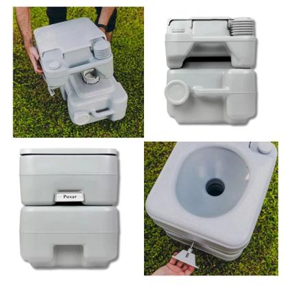 Imagem de Kit Banheiro Portatil Porta Potti 20 L Kala + Barraca Trocador Pampa Ntk + Lavatorio Pia Nautika