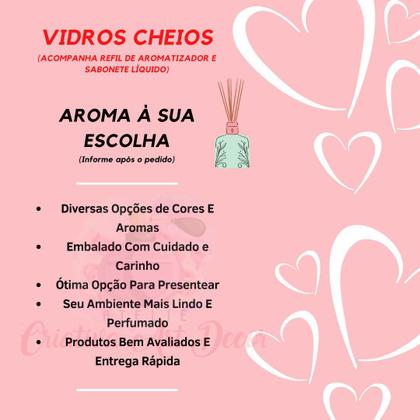 Imagem de Kit Banheiro Preto Rose Gold Vaso Aroma Sabonete Bandeja