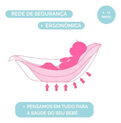 Imagem de Kit Banho Bebê Banheira Dobrável Com Rede E Almofada Flutua