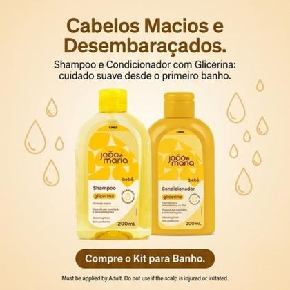 Imagem de Kit Banho de Bebê Shampoo Condicionador Colonia Joao e maria