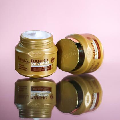 Imagem de Kit Banho De Verniz Com Shampoo Condicionador E Máscara 250G Forever Liss