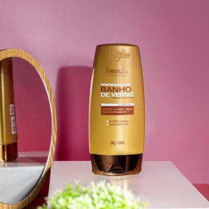 Imagem de Kit Banho De Verniz Com Shampoo Condicionador E Máscara 250G Forever Liss