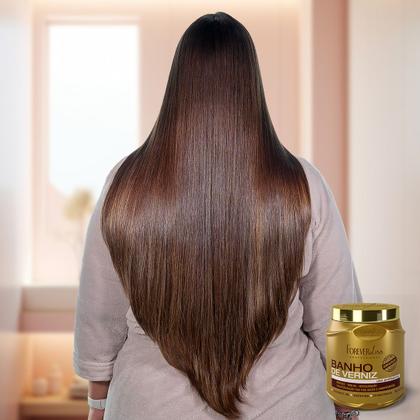 Imagem de Kit Banho De Verniz Com Shampoo Condicionador E Máscara 250G Forever Liss
