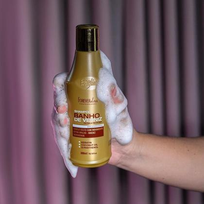 Imagem de Kit Banho De Verniz Com Shampoo Condicionador E Máscara 250G Forever Liss