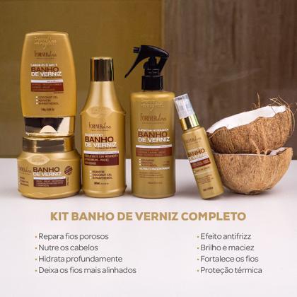 Imagem de Kit Banho de Verniz Completo Forever Liss