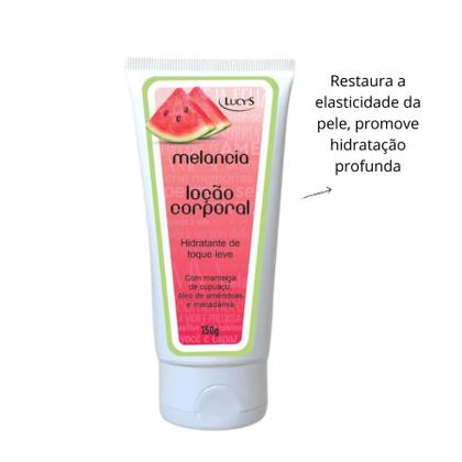 Imagem de Kit banho melancia - sabonete esfoliante hidratante body splash hidrata refresca e perfuma