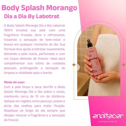 Imagem de Kit Banho Sabonete Sais de Banho Esfoliante e Body Splash Morango Labotrat Pele Macia e Hidratada