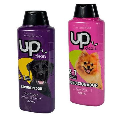 Imagem de Kit Banho Shampoo Pet 750ml + Condicionador Pet 750ml Up Clean 