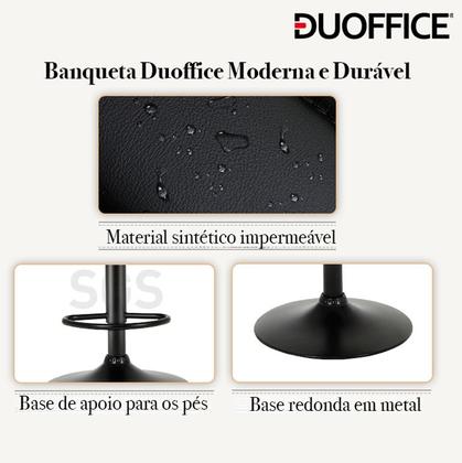 Imagem de Kit Banqueta Alta Giratória Bancada Bistrô Estofada Duoffice Domus