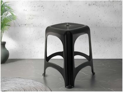 Imagem de Kit Banqueta Baixa Preta Tramontina Basic Niterói