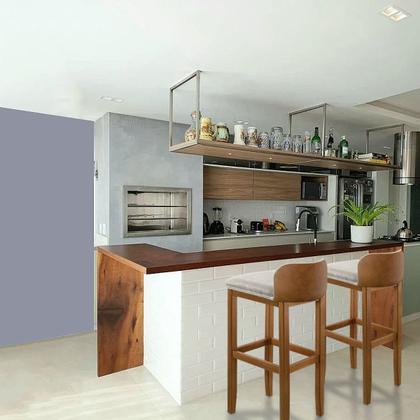 Imagem de Kit Banquetas Ônix/ Base em Eucalipto