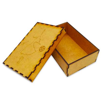 Imagem de Kit Baralho Magia Cartas Ciganas e Porta Tarô Caixa Madeira