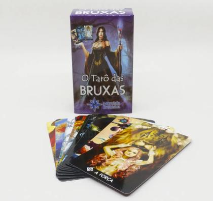 Imagem de Kit Baralho Tarô das Bruxas e Porta Tarô Caixa Madeira