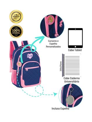 Imagem de Kit Barbie Mochila com Coração e Lancheira Térmica