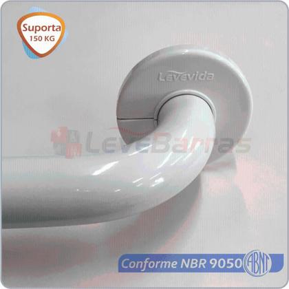 Imagem de Kit Barra de Apoio para Lavatório de Canto Alumínio Branco