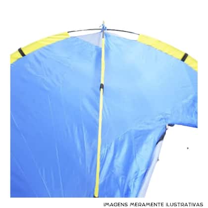 Imagem de Kit Barraca Camping Iglu 4 Pessoas Colchão de Casal Inflável c/ Inflador Fole