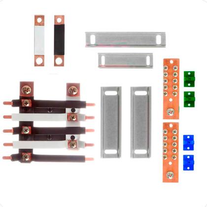 Imagem de Kit Barramento Bifásico 150A para 10 Circuitos com Termo Retrátil