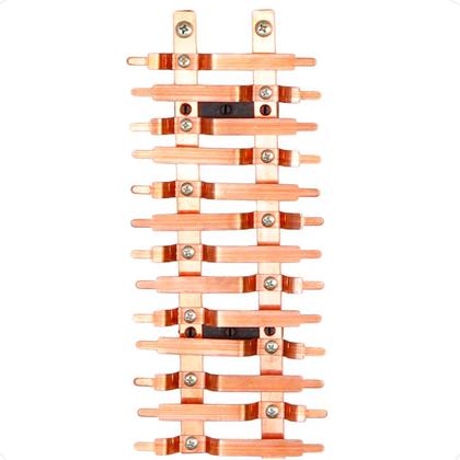 Imagem de Kit Barramento Bifásico 80A para 26 Circuitos com Placa de Policarbonato