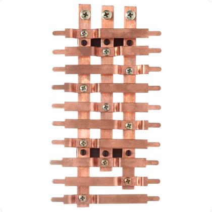 Imagem de Kit Barramento Trifásico 80A para 20 Circuitos com Placa de Policarbonato