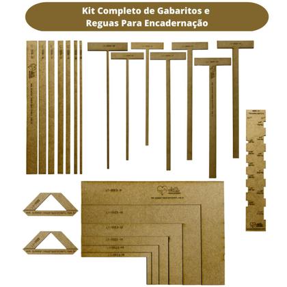 Imagem de Kit Base de Corte 60x45 Cartonagem Gabaritos Alicate Fura Prega Ilhós Jogo de Estilete Régua 60cm Dobradeira Vincador