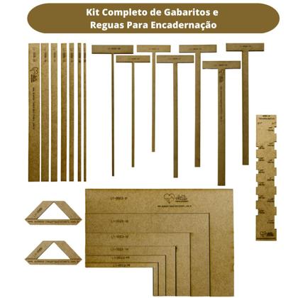 Imagem de Kit Base de Corte 60x45 Gabarito Encadernação Cartonagem Esquadros Estilete de Precisão Régua 60cm Dobradeira Vincador