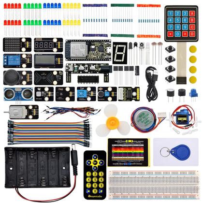 Imagem de Kit Básico De Aprendizado ESP32 Para Programação Arduino Python Componentes Eletrônicos Sensores