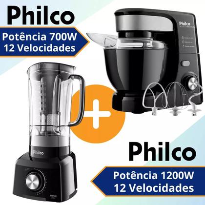 Imagem de Kit Batedeira + Liquidificador Philco Turbo 500w