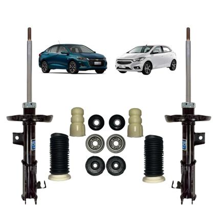 Imagem de Kit Batente+02 Amortecedor Dianteiro Onix Plus 2019 A 2022 Nakata