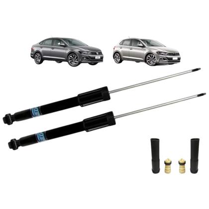 Imagem de Kit Batente Sampel + Amortecedor Nakata Direito + Esquerdo Traseiro Virtus 2018 A 2020